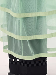 Layered Mesh Sleeveless Shirt-Dress – Available in White, Mint Green, and Black-SimpleModerne