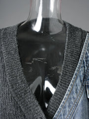 Denim & Knit Hybrid Cardigan-Jacket-SimpleModerne