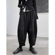 Bold Design Balloon Trousers with Relaxed Fit and Pleated Details-SimpleModerne