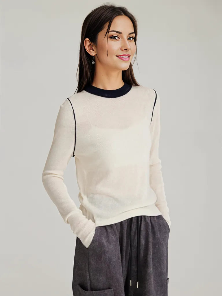 Limited Edition Lightweight Knitted Pullover – Available in Gray, Oat, and Wine Red-SimpleModerne