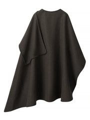 Chic Warm Brown Cape – Effortless Elegance for Cooler Days-SimpleModerne