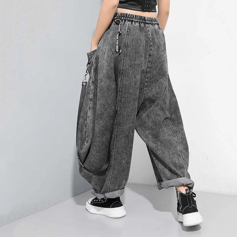 Street Punk Style Oversized Vintage Wash Denims-SimpleModerne