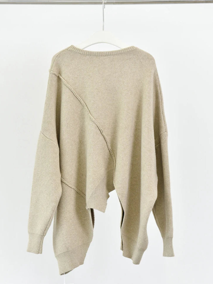 Apricot Knitted Pullover-SimpleModerne