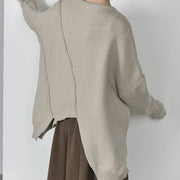 Apricot Knitted Pullover-SimpleModerne