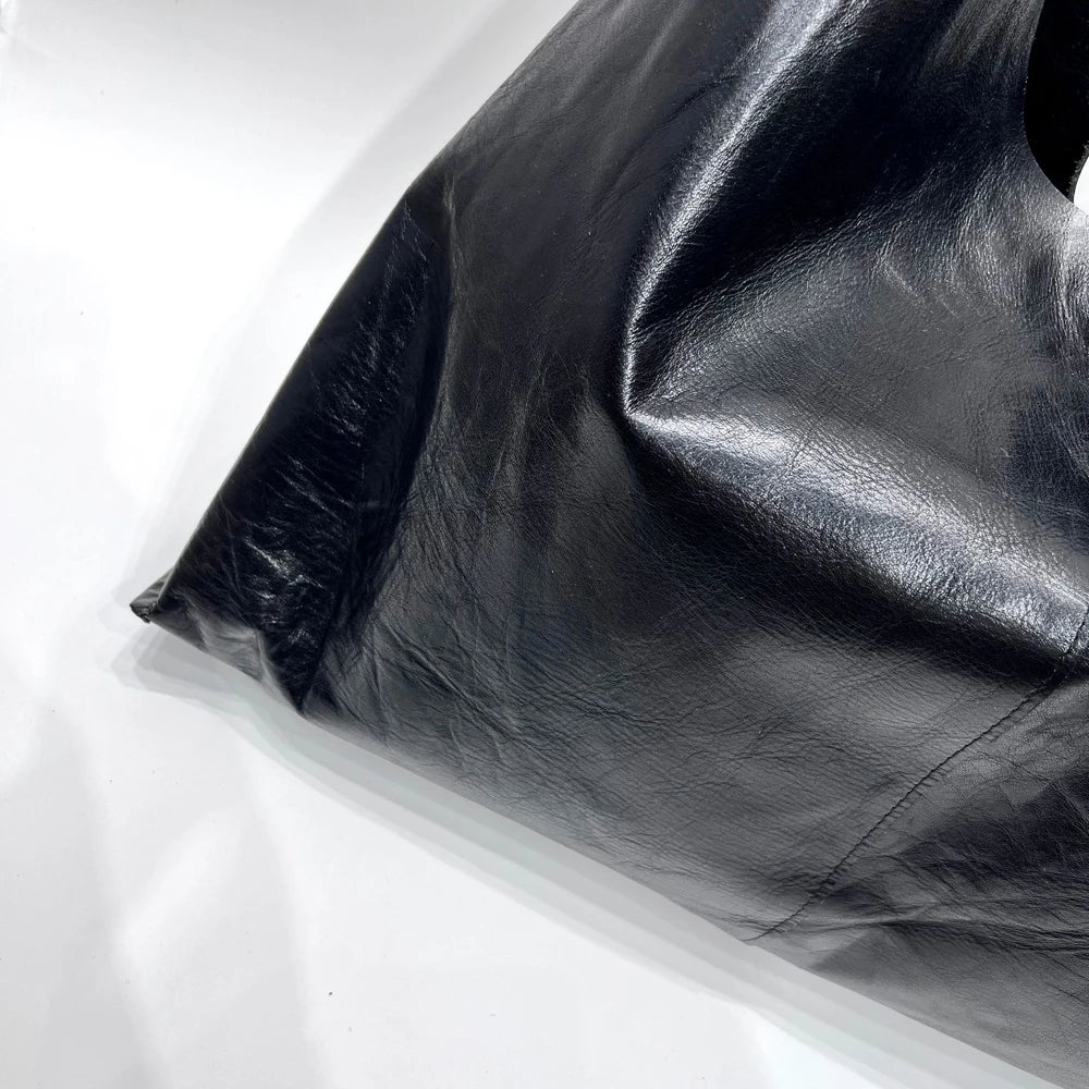 Jazz Up Natural Leather Tote Bag-SimpleModerne