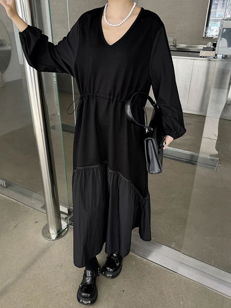 Jazz Up Maxi Black Autumn / Winter Dress-SimpleModerne