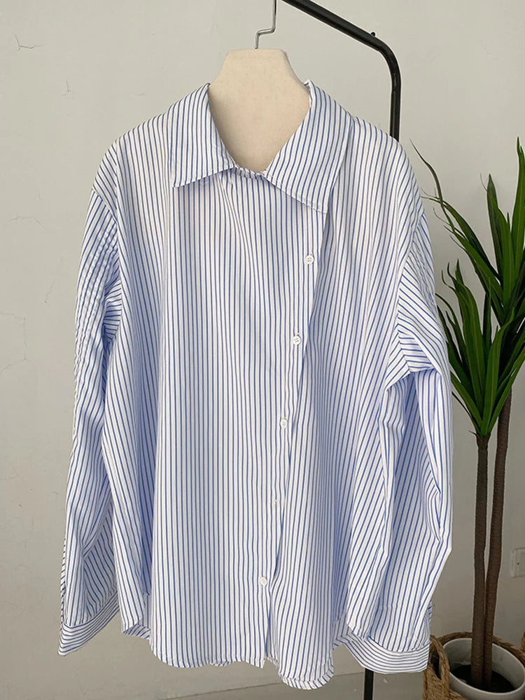 Jazz Up Irregular Design Stripe Pattern Shirt-SimpleModerne