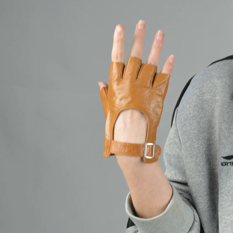 Minimalist Vegan Leather Gloves - Available in Light Brown, White & Black-SimpleModerne