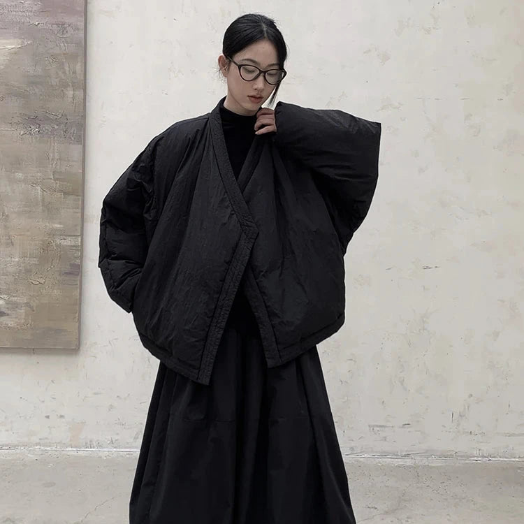 Casual Minimal Goth Overcoat-SimpleModerne