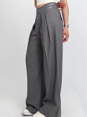 Jazz Up Office Style Irregular Design Trousers-SimpleModerne