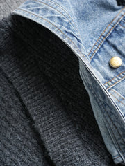 Denim & Knit Hybrid Cardigan-Jacket-SimpleModerne