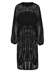 Gothic Net Knitted Pullover Dress-SimpleModerne