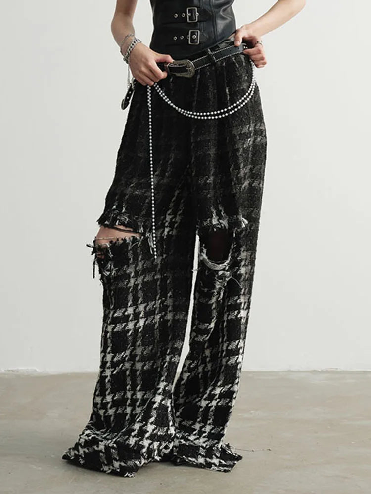 Chic Gothic Style Hallow-Out Design Trousers-SimpleModerne