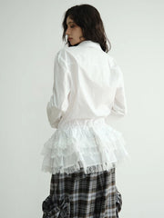 Elegant Ruffled Lace Blouse-SimpleModerne