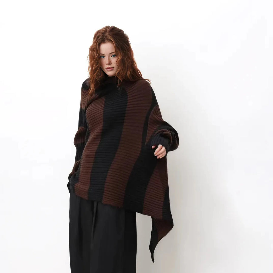 Irregular Design Knitted Pullover-SimpleModerne