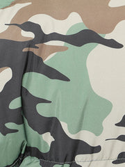 Lite Cotton Padded Jacket with Extra Long Sleeves - Camouflage-SimpleModerne