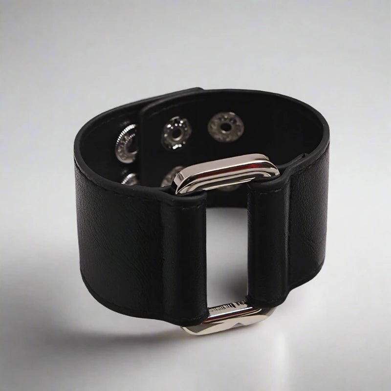 Casual Minimal Goth Soft Vegan Leather Arm Bracelet-SimpleModerne