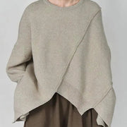 Apricot Knitted Pullover-SimpleModerne