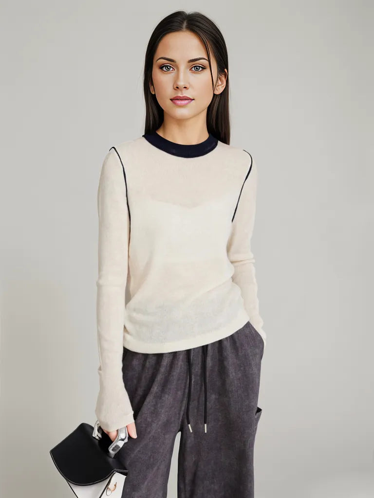 Limited Edition Lightweight Knitted Pullover – Available in Gray, Oat, and Wine Red-SimpleModerne