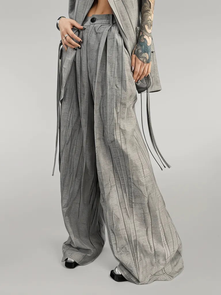 Jazz Up Wide-Legged Trousers-SimpleModerne