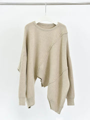 Apricot Knitted Pullover-SimpleModerne