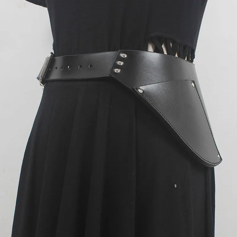 Casual Minimal Goth Buckled Belt-SimpleModerne