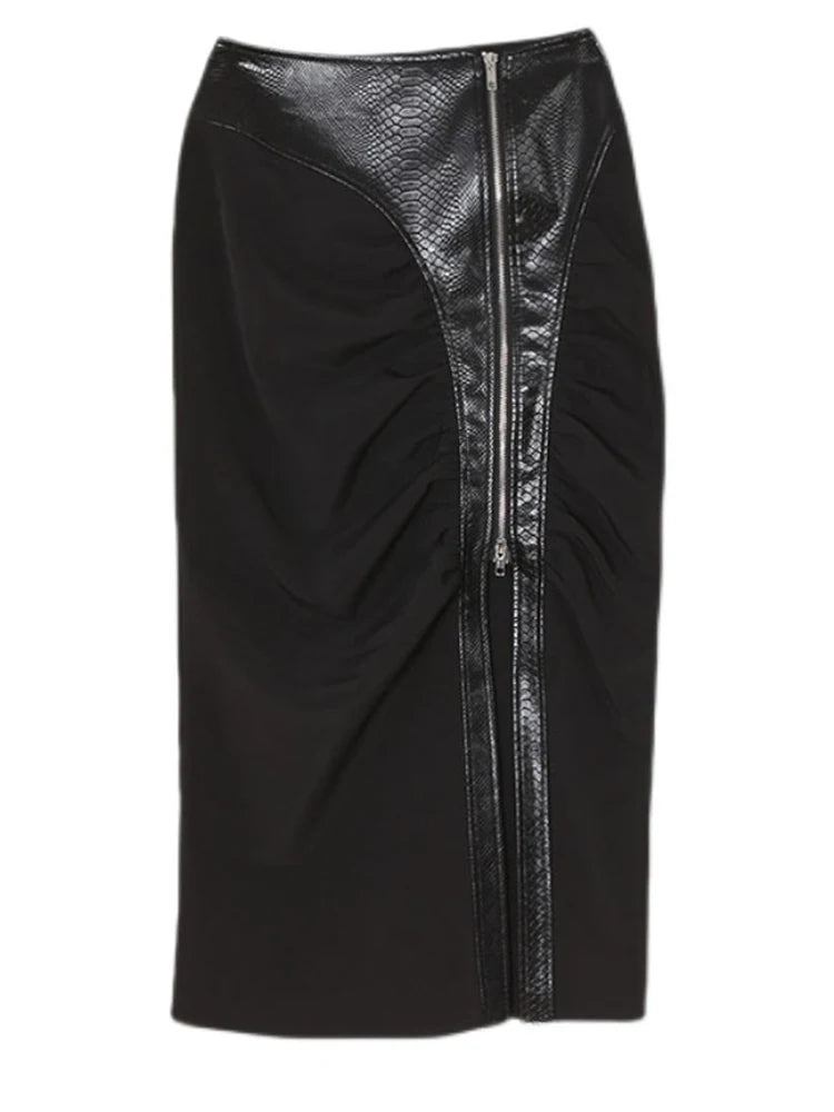 Casual Minimal Goth Irregular Design Skirt-SimpleModerne