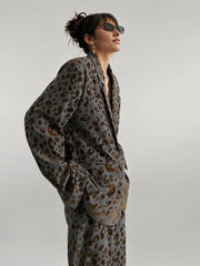 Chic Leopard Print Blazer-SimpleModerne