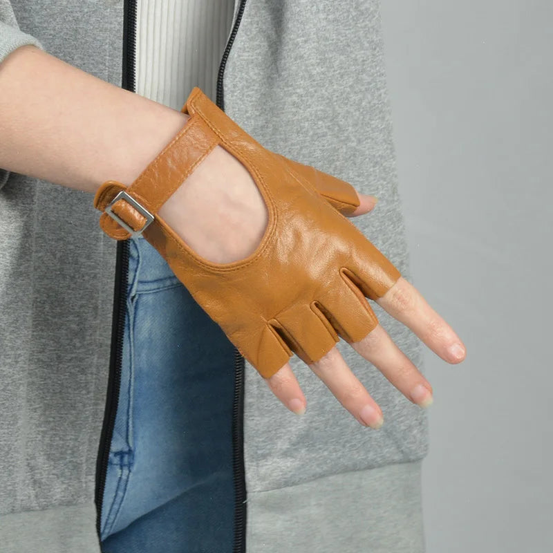 Minimalist Vegan Leather Gloves - Available in Light Brown, White & Black-SimpleModerne