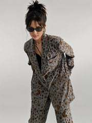 Chic Leopard Print Blazer-SimpleModerne