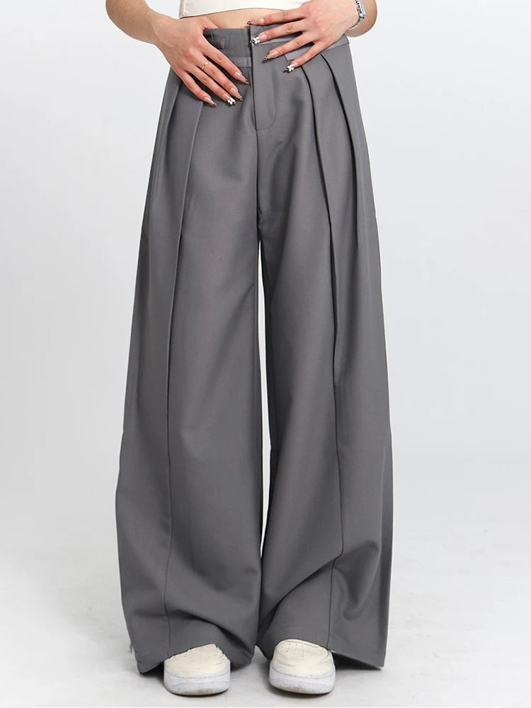 Jazz Up Office Style Irregular Design Trousers-SimpleModerne