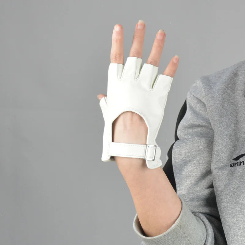 Minimalist Vegan Leather Gloves - Available in Light Brown, White & Black-SimpleModerne