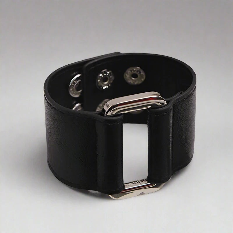 Casual Minimal Goth Soft Vegan Leather Arm Bracelet-SimpleModerne