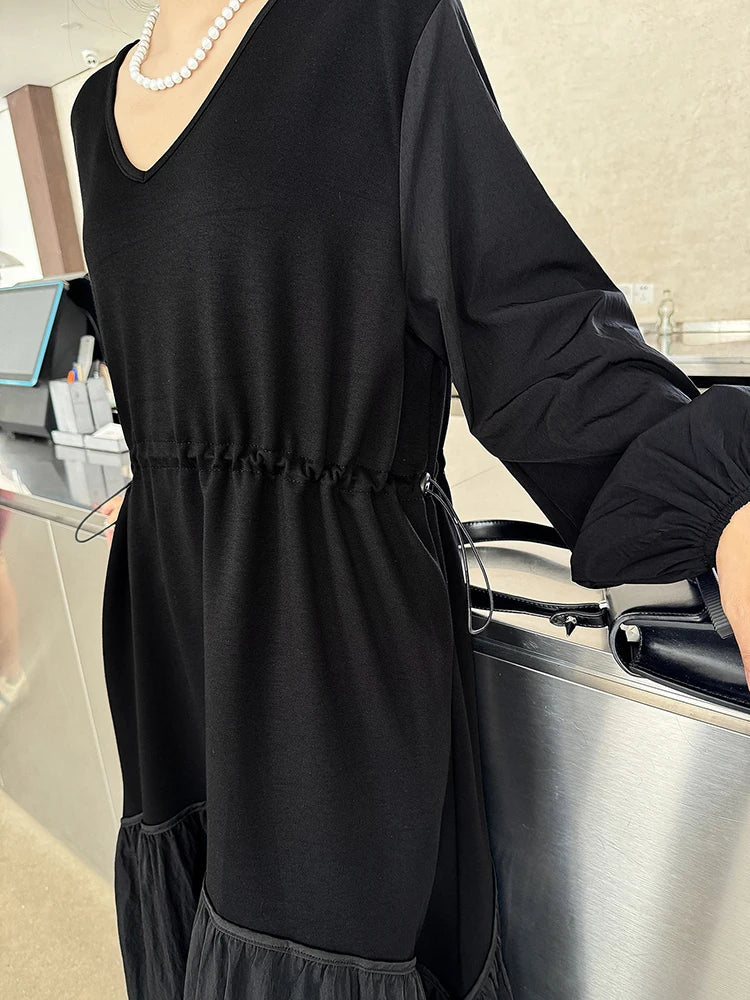 Jazz Up Maxi Black Autumn / Winter Dress-SimpleModerne