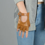 Minimalist Vegan Leather Gloves - Available in Light Brown, White & Black-SimpleModerne