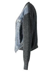 Denim & Knit Hybrid Cardigan-Jacket-SimpleModerne