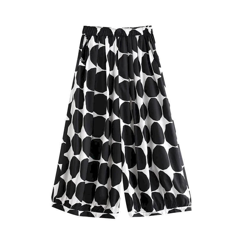 Chic Polka Dot Wide-Leg Trousers for Effortless Style-SimpleModerne