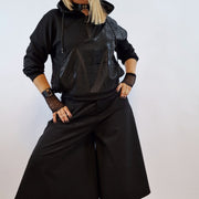 Simple Moderne Casual Punk Urmejuim Hooded Vet Look Pollover-SimpleModerne