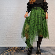 Simple Moderne Layered Tartan Skirt-SimpleModerne