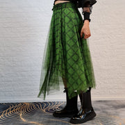 Simple Moderne Layered Tartan Skirt-SimpleModerne