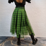 Simple Moderne Layered Tartan Skirt-SimpleModerne