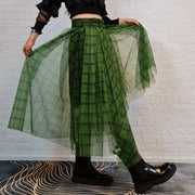 Simple Moderne Layered Tartan Skirt-SimpleModerne