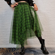 Simple Moderne Layered Tartan Skirt-SimpleModerne