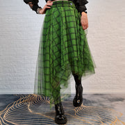 Simple Moderne Layered Tartan Skirt-SimpleModerne