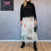 Simple Moderne SauleDu Layered Tulle Apricot Skirt-SimpleModerne