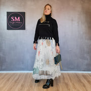 Simple Moderne SauleDu Layered Tulle Apricot Skirt-SimpleModerne