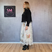 Simple Moderne SauleDu Layered Tulle Apricot Skirt-SimpleModerne