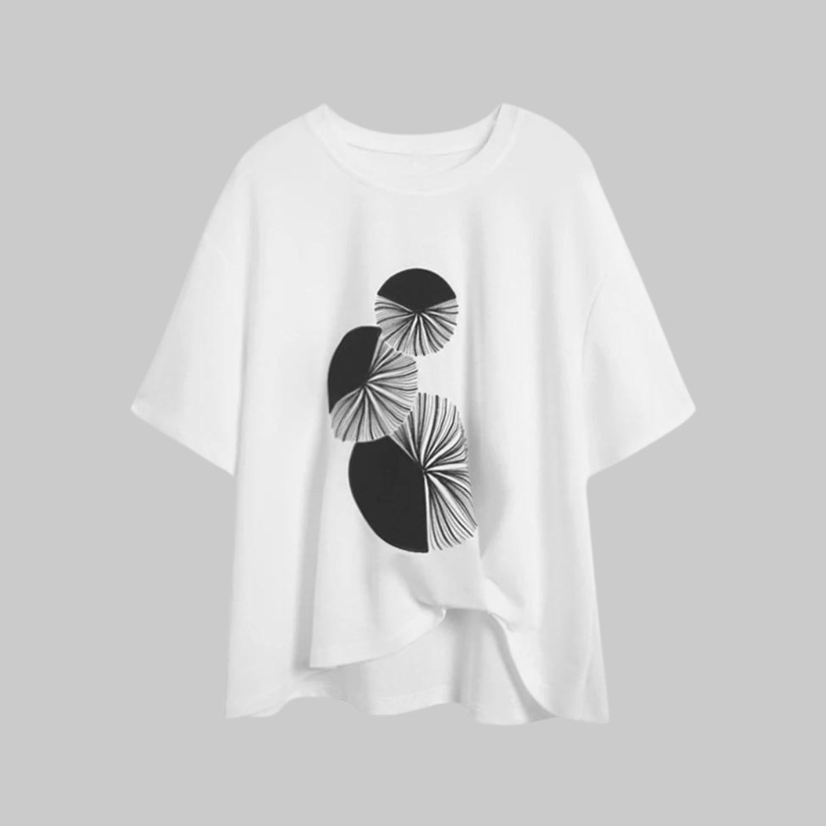 Artistic Graphic Print Oversized T-Shirt-SimpleModerne