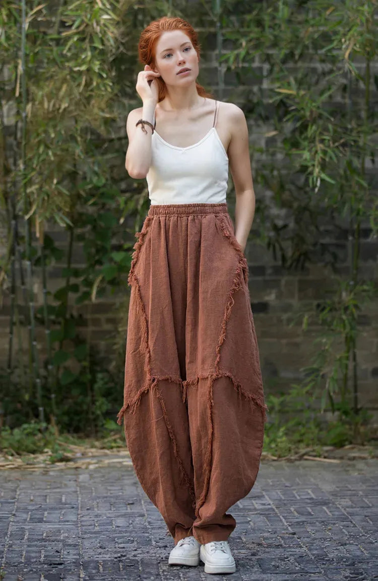 Vintage Ramie Bloomers Pants-SimpleModerne