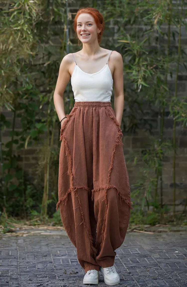 Vintage Ramie Bloomers Pants-SimpleModerne